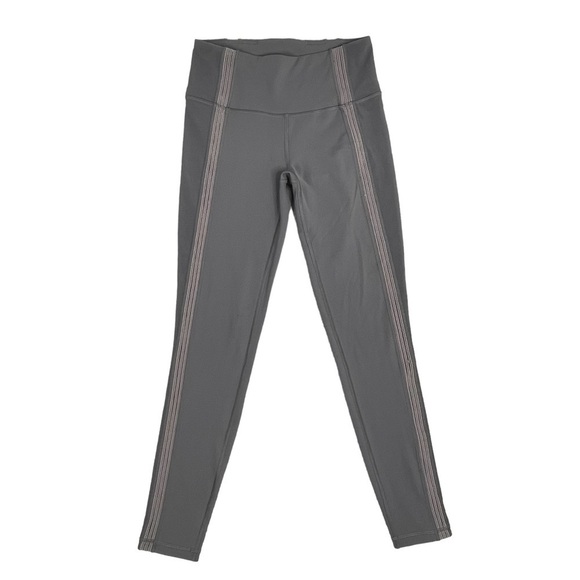 lululemon athletica Pants - Lululemon Leggings 8 Power Lines Pant 28" Titanium Dark Chrome Gray Mesh Detail